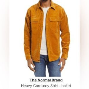 THE NORMAL BRAND Mustard Tan Heavy Corduroy Shirt Jacket Size Large